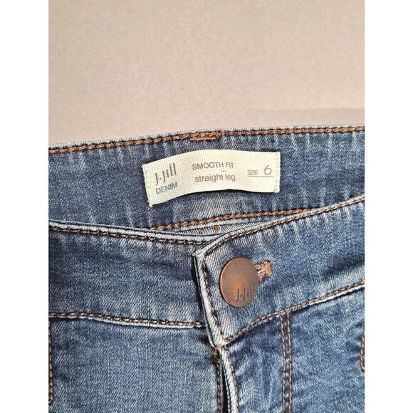 J. Jill Denim Women's Smooth Fit Straight Leg Cropped Jeans Size 6 - Picture 4 of 10